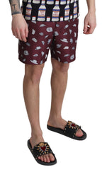Badehose mit Maroon-Hats-Print