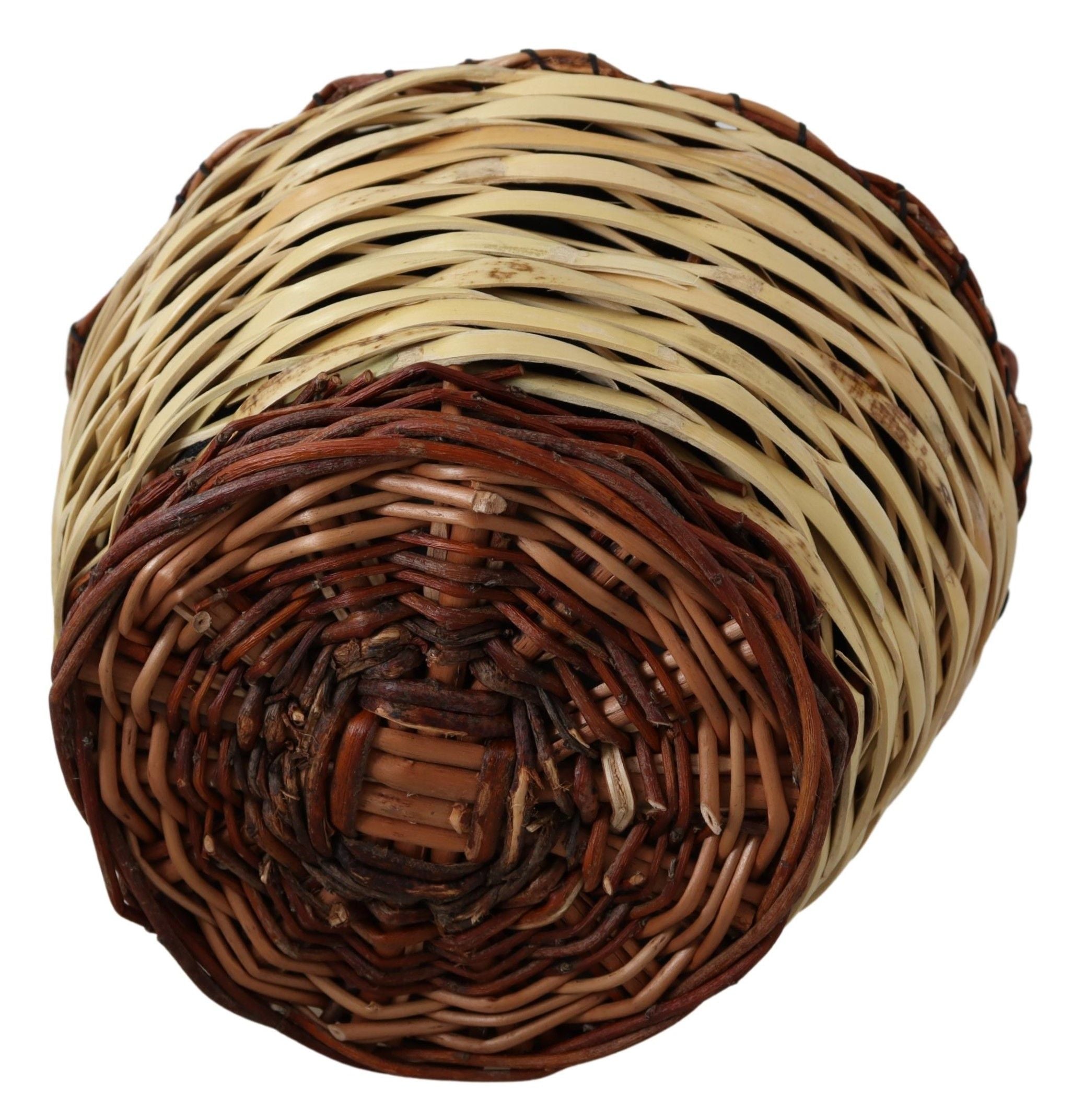 Beige Holzkoffer Weide Rattan Korbtasche