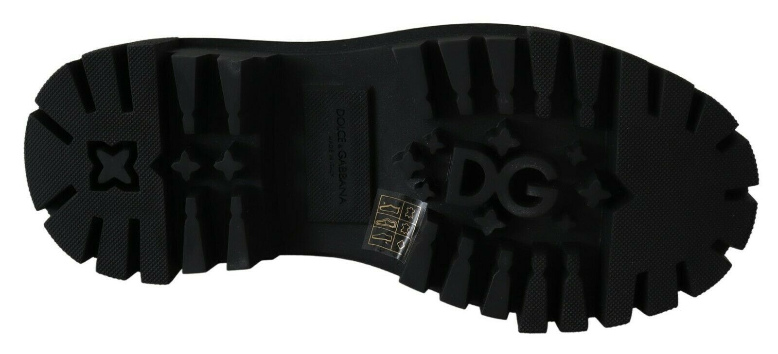 Schwarze Combat Boots aus Leder mit Kristallen