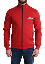 Rote DG Motor Club Reißverschluss-Strickjacke