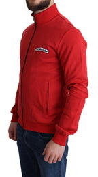 Rote DG Motor Club Reißverschluss-Strickjacke