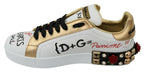 White Roses Sequined Crystal Women's Sneakers Shoes