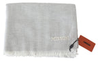 Grauer Unisex-Strickschal aus Wolle