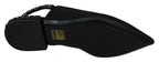 Black Flats Slingback Charmeuse Shoes