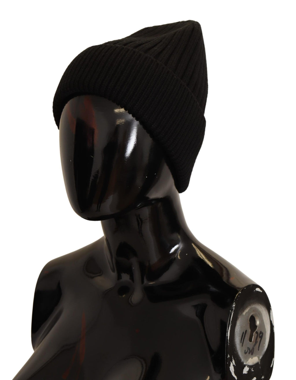 Damen-Wintermütze aus schwarzem Strick