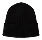 Damen-Wintermütze aus schwarzem Strick