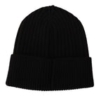 Damen-Wintermütze aus schwarzem Strick