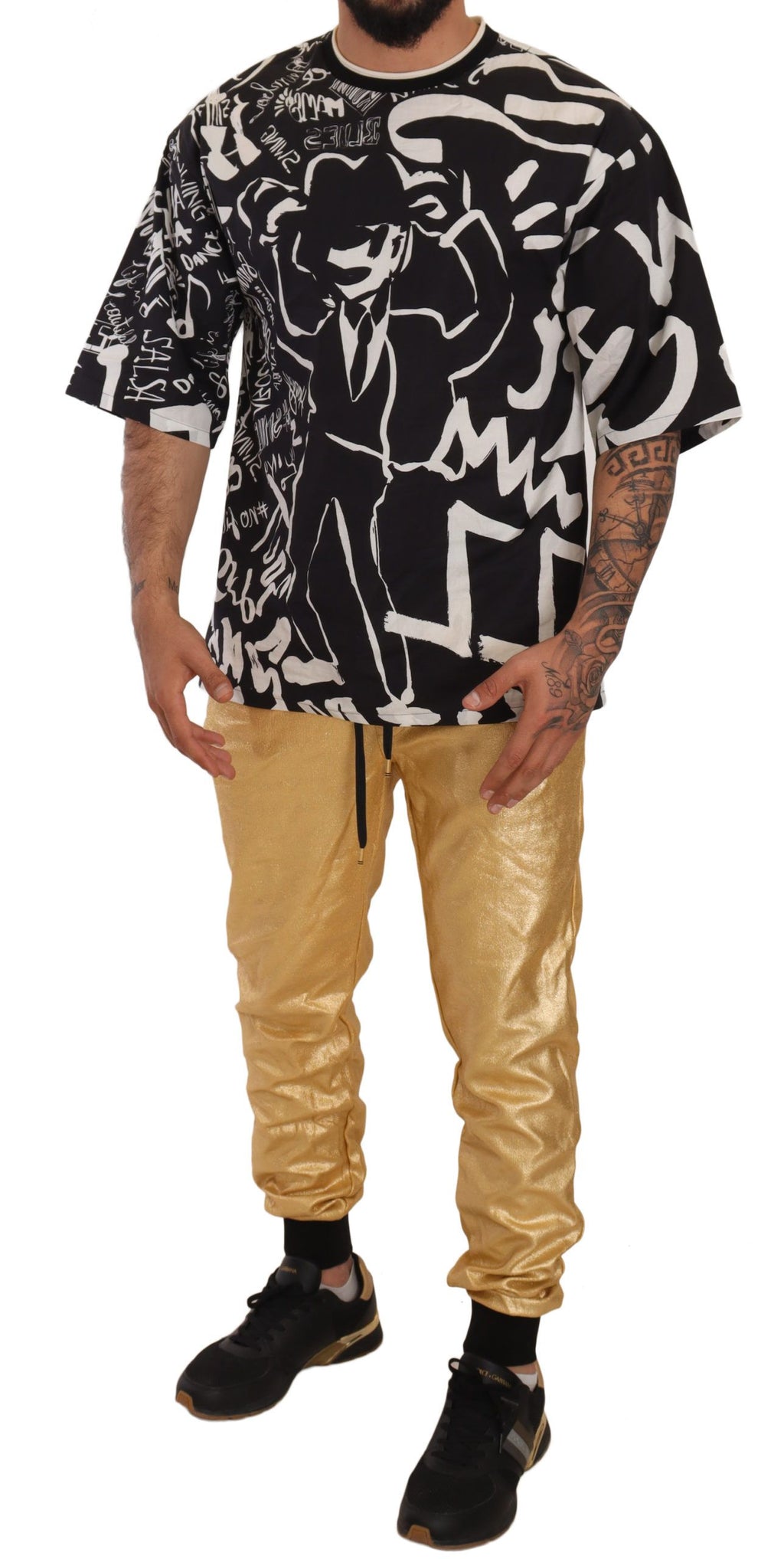 Gold Pig Of The Year Cotton Trousers