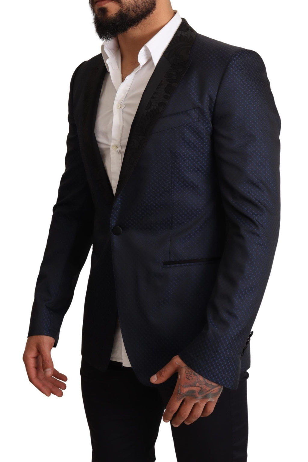 Blauer Woll-Slim-Fit-Blazer MARTINI