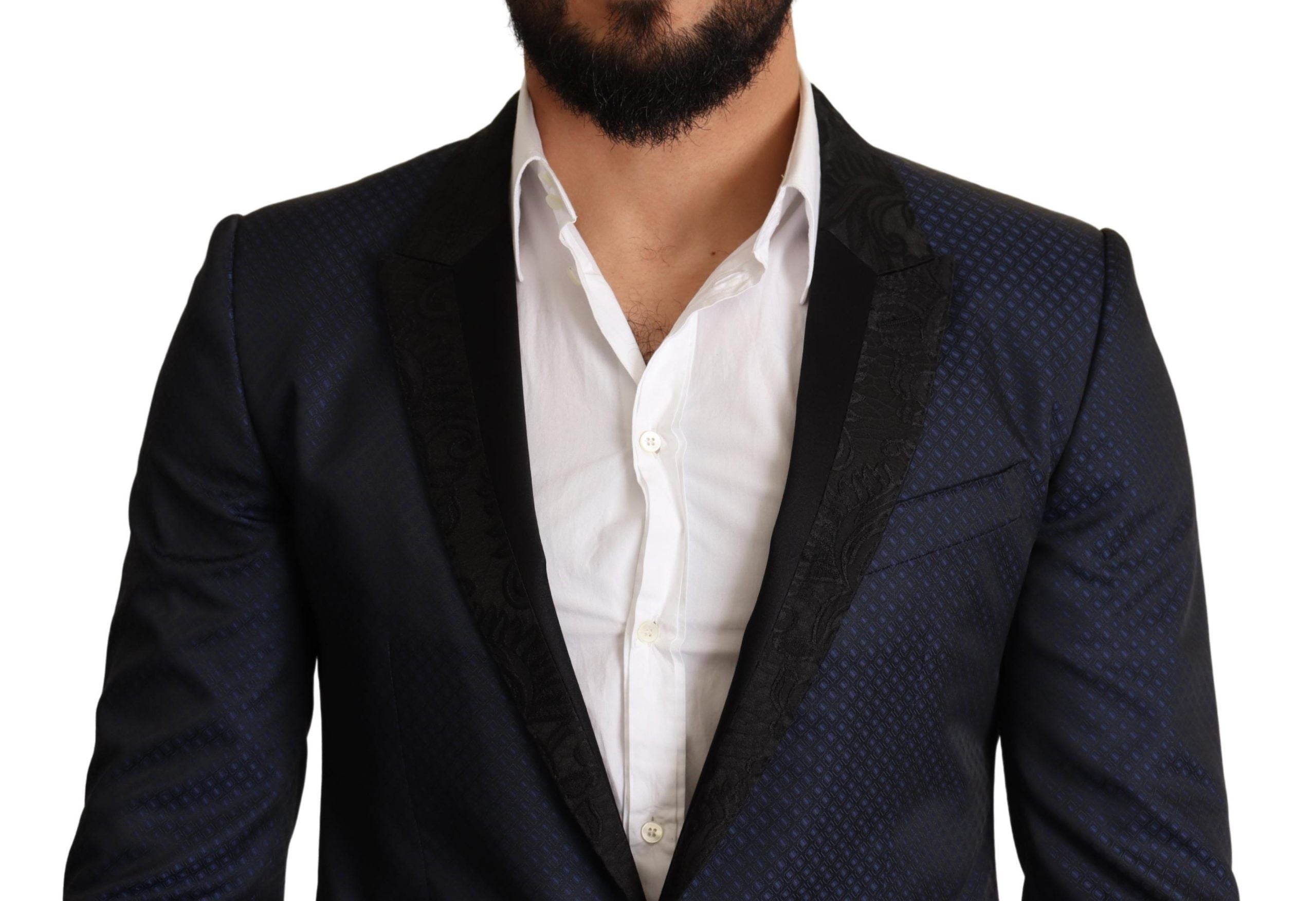 Blauer Woll-Slim-Fit-Blazer MARTINI