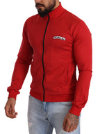Red DG Motor Club Reißverschluss Stretch-Pullover
