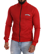 Red DG Motor Club Reißverschluss Stretch-Pullover