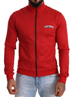 Red DG Motor Club Reißverschluss Stretch-Pullover