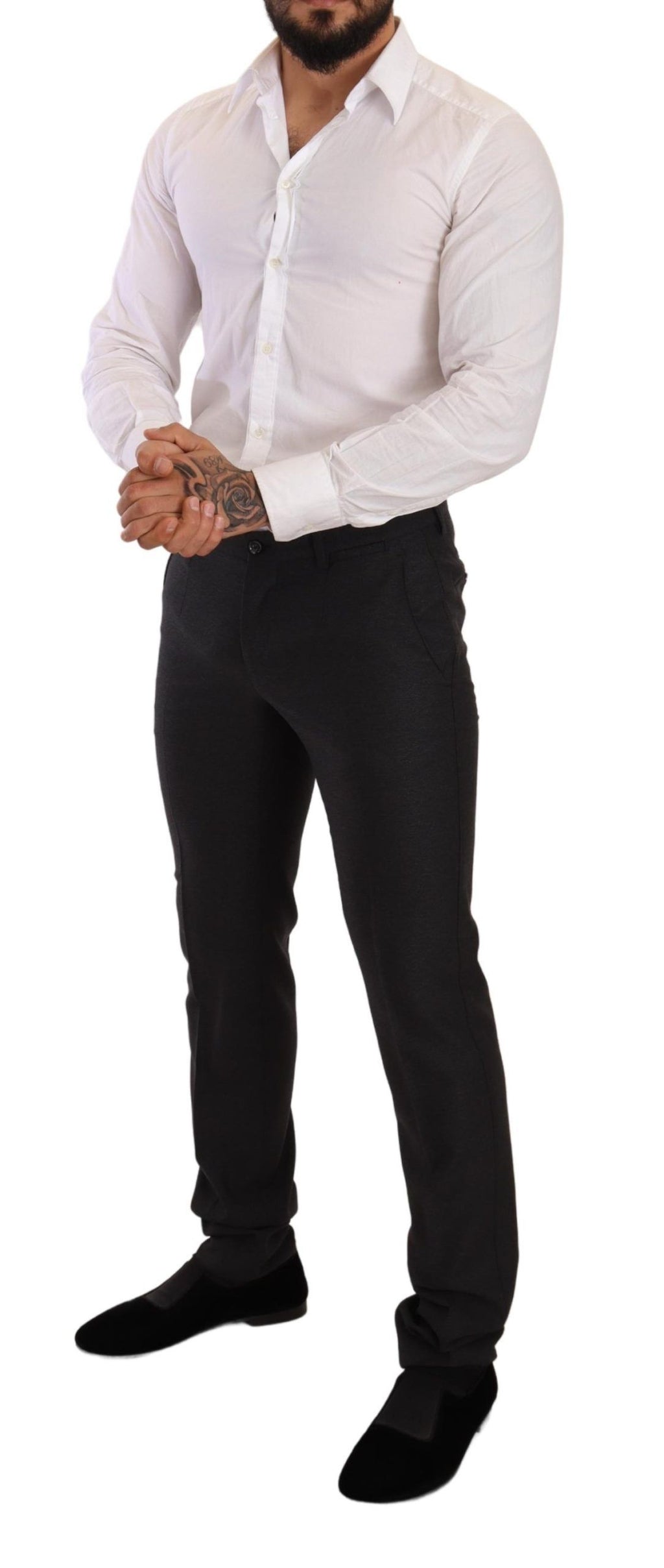 Anzugset aus grauer Wolle MARTINI Slim Fit
