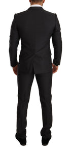 Anzugset aus grauer Wolle MARTINI Slim Fit