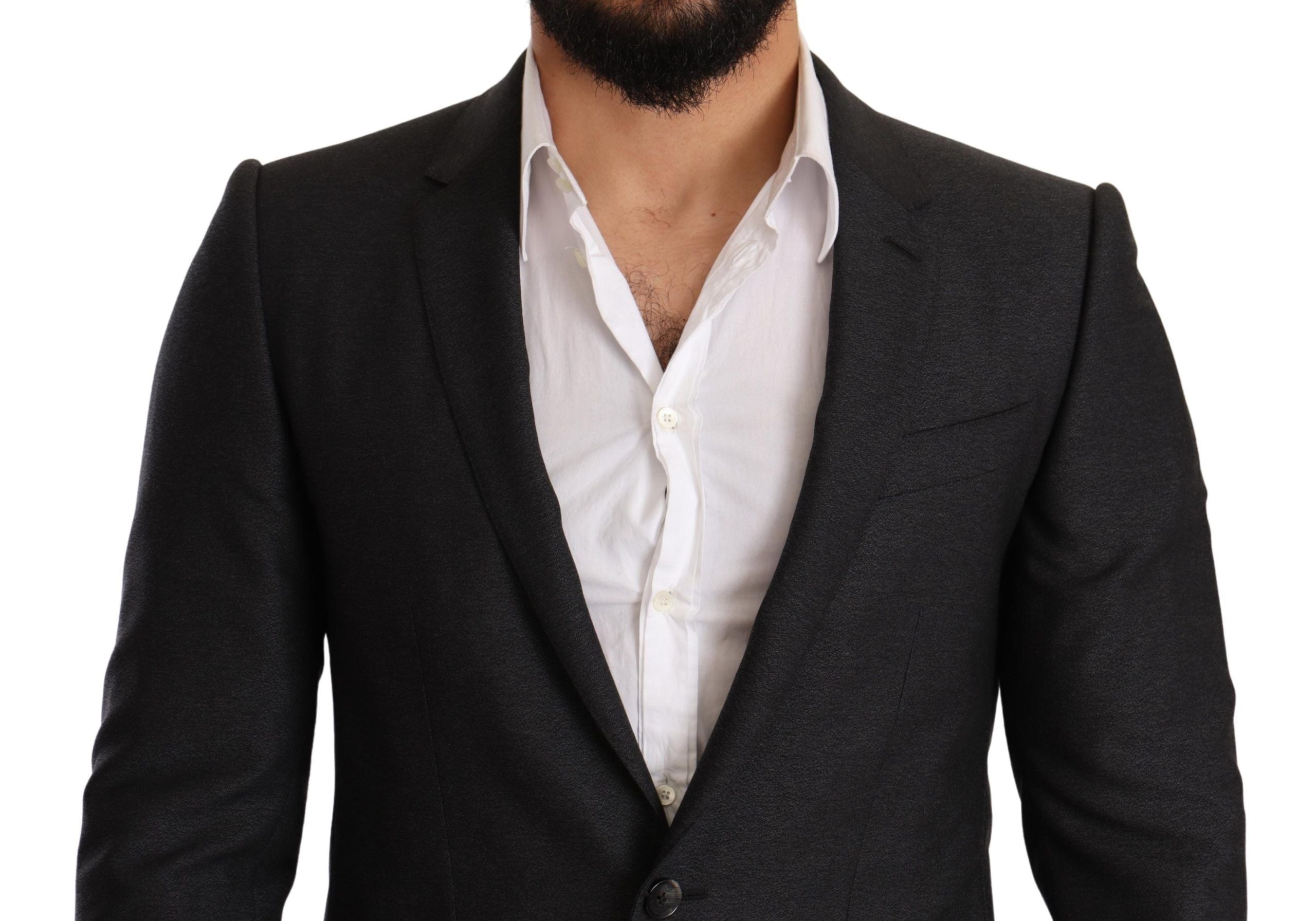 Anzugset aus grauer Wolle MARTINI Slim Fit