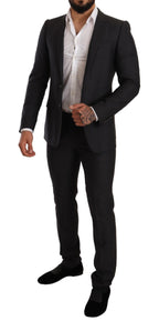 Anzugset aus grauer Wolle MARTINI Slim Fit