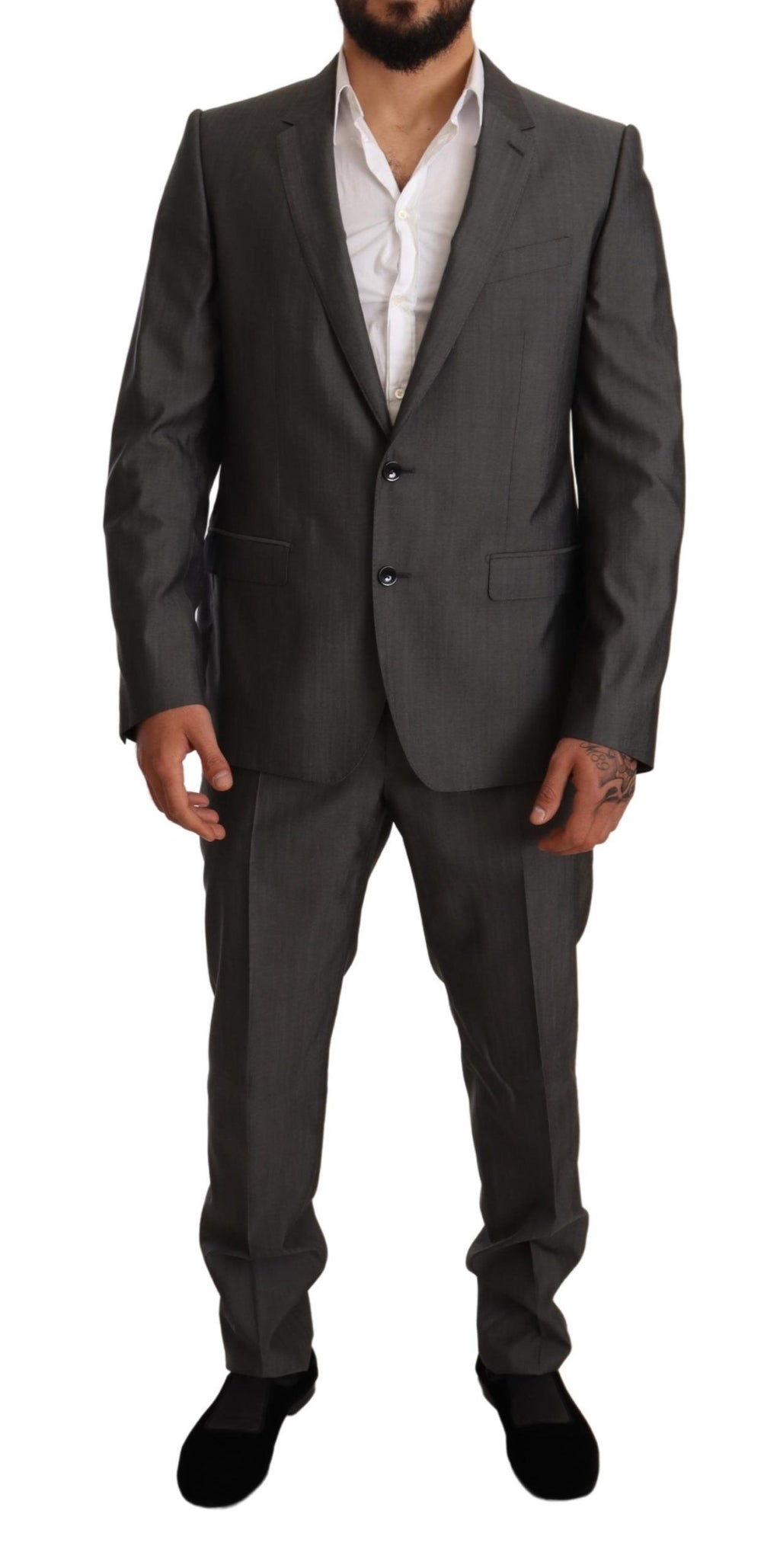 Graumetallisch MARTINI Slim Fit Anzugset
