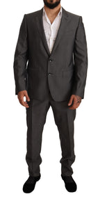 Graumetallisch MARTINI Slim Fit Anzugset