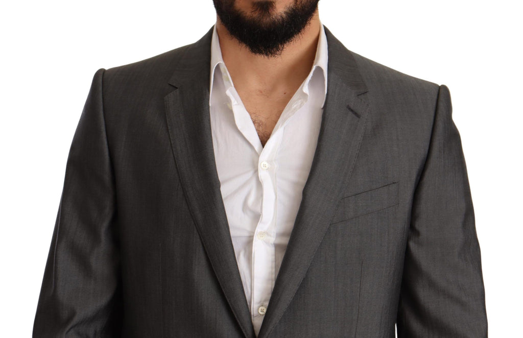 Graumetallisch MARTINI Slim Fit Anzugset
