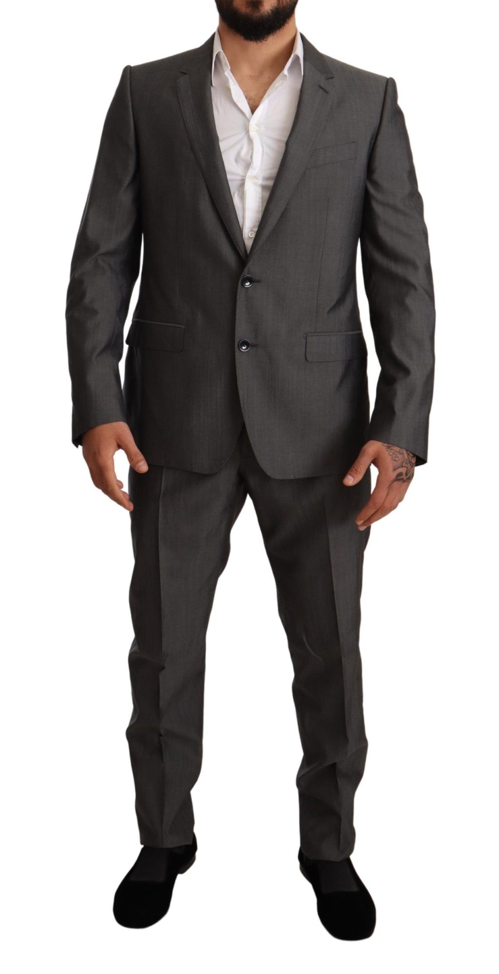 Graumetallisch MARTINI Slim Fit Anzugset