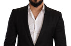 Schwarzer Anzug mit Glencheckmuster, MARTINI SLIM FIT, 2-teilig