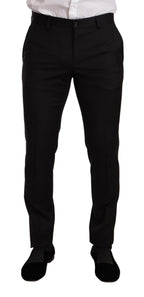 Schwarzer Anzug mit Glencheckmuster, MARTINI SLIM FIT, 2-teilig