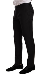 Schwarzer Anzug mit Glencheckmuster, MARTINI SLIM FIT, 2-teilig
