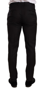 Schwarzer Anzug mit Glencheckmuster, MARTINI SLIM FIT, 2-teilig
