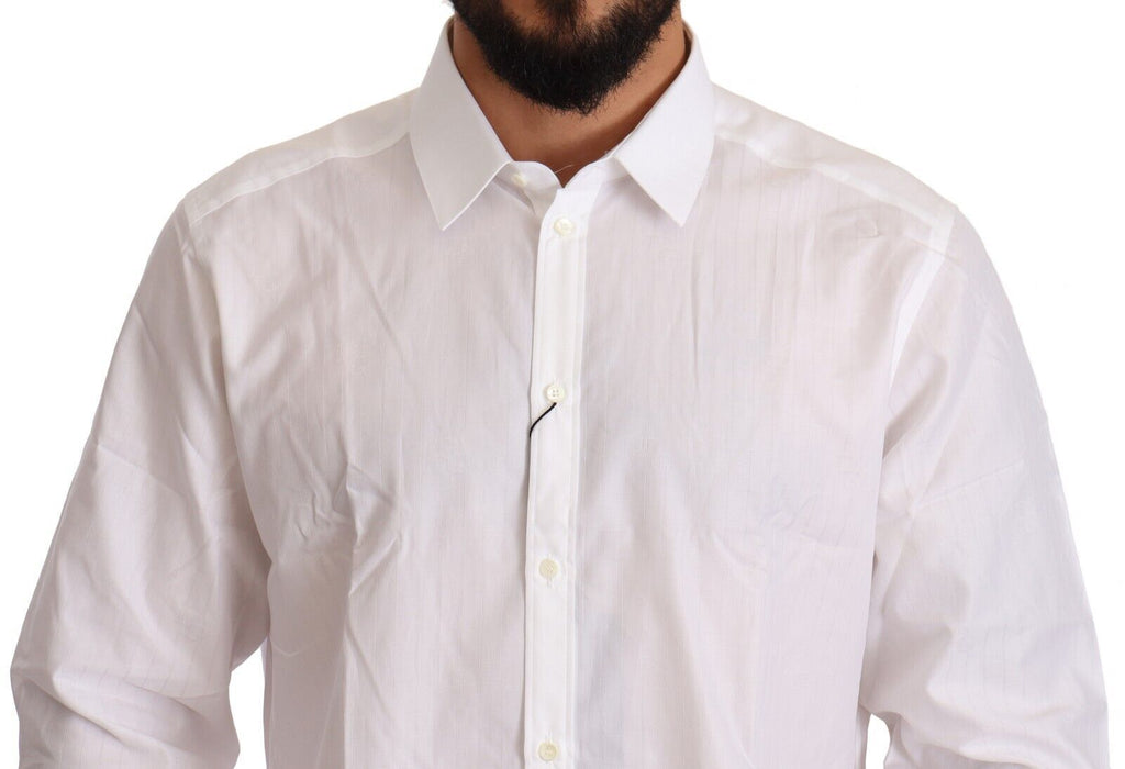 Weißes Martini Hemd für Herren, Slim Fit, aus Baumwolle