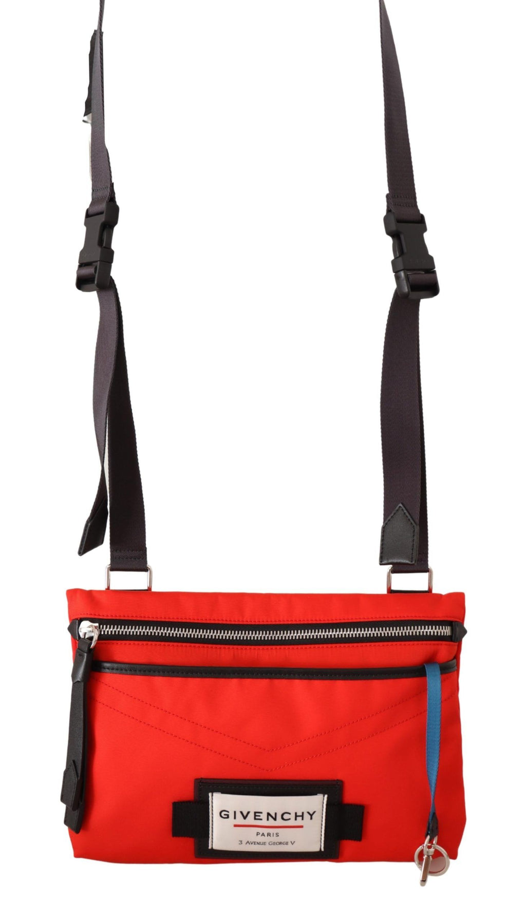 Borsa a tracolla Downtown piatta in poliammide rossa