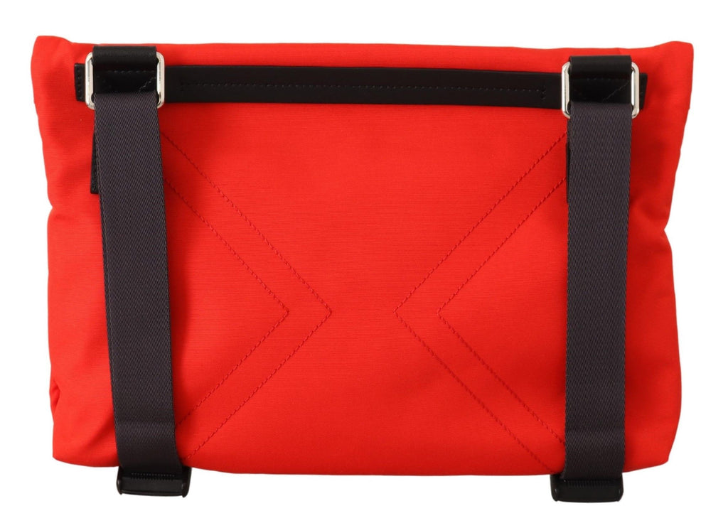 Borsa a tracolla Downtown piatta in poliammide rossa