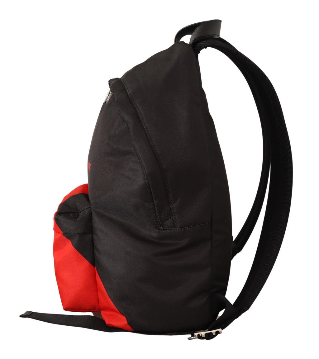 Rot & Schwarzer Nylon-Urban-Rucksack