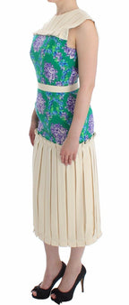 Multicolor Dress Gown Floral Sleeveless Gown