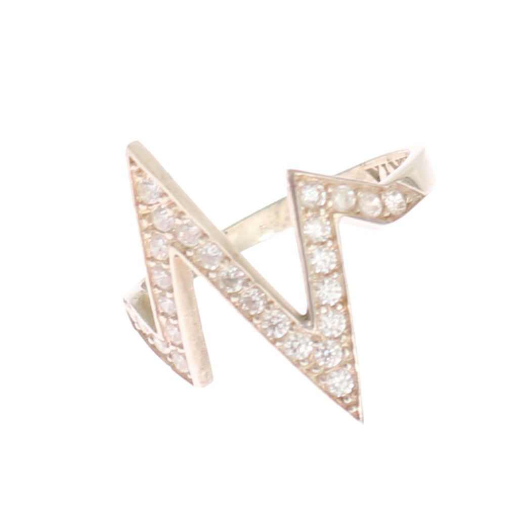 Silber Authentischer Damen Clear Ring