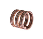Gold 925 Silver Clear CZ Pink Ring