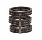 Schwarzer Zirkonia-Rhodium-925er-Silberring
