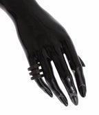 Schwarzer Zirkonia-Rhodium-925er-Silberring