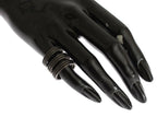 Schwarzer Zirkonia-Rhodium-925er-Silberring