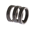 Schwarzer Zirkonia-Rhodium-925er-Silberring