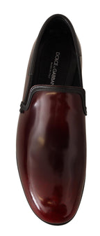 Bordeaux Patent Leather Dress Loafers Shoes