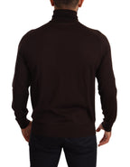 Brauner Kaschmir-Rollkragenpullover