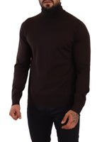 Brauner Kaschmir-Rollkragenpullover