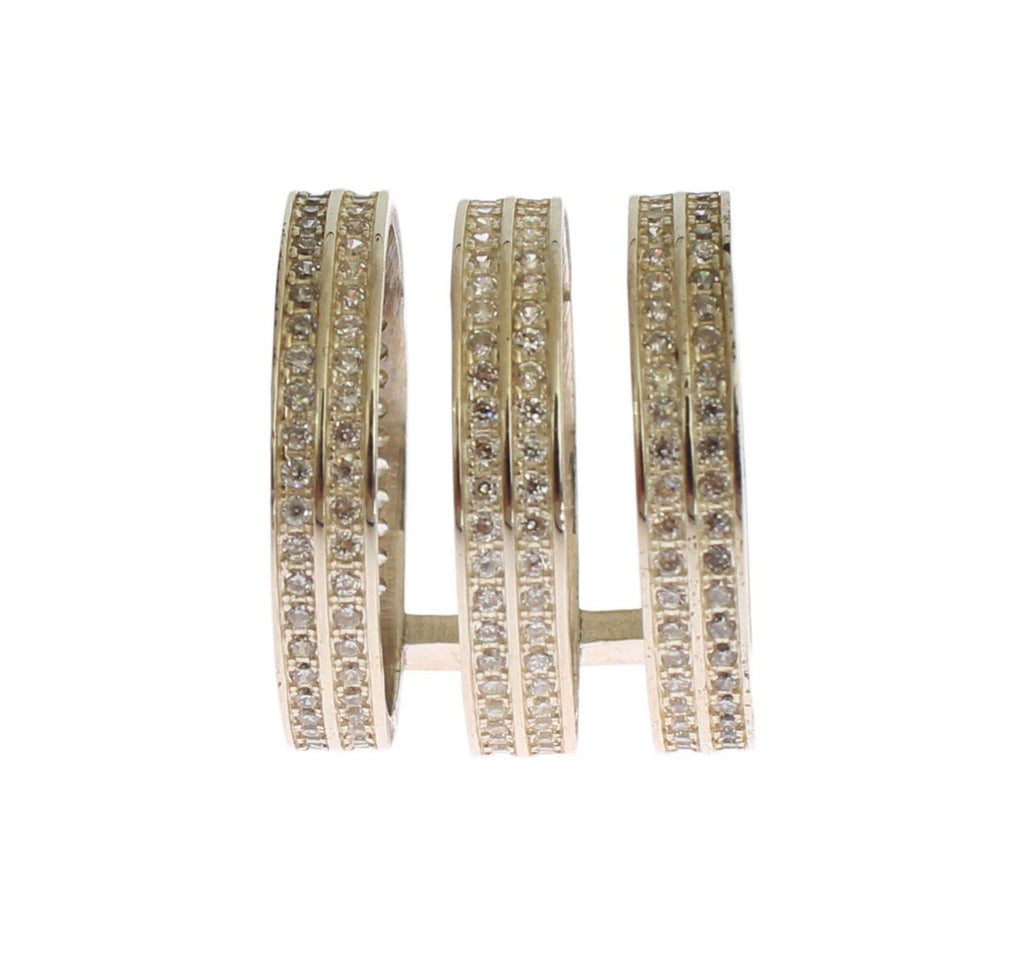 Authentischer Damenring aus 925er Sterlingsilber mit klaren Zirkonia