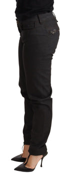 Black Low Waist Skinny Slim Trouser Cotton Jeans