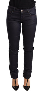 Blue Low Waist Skinny Slim Trouser Cotton  Jeans