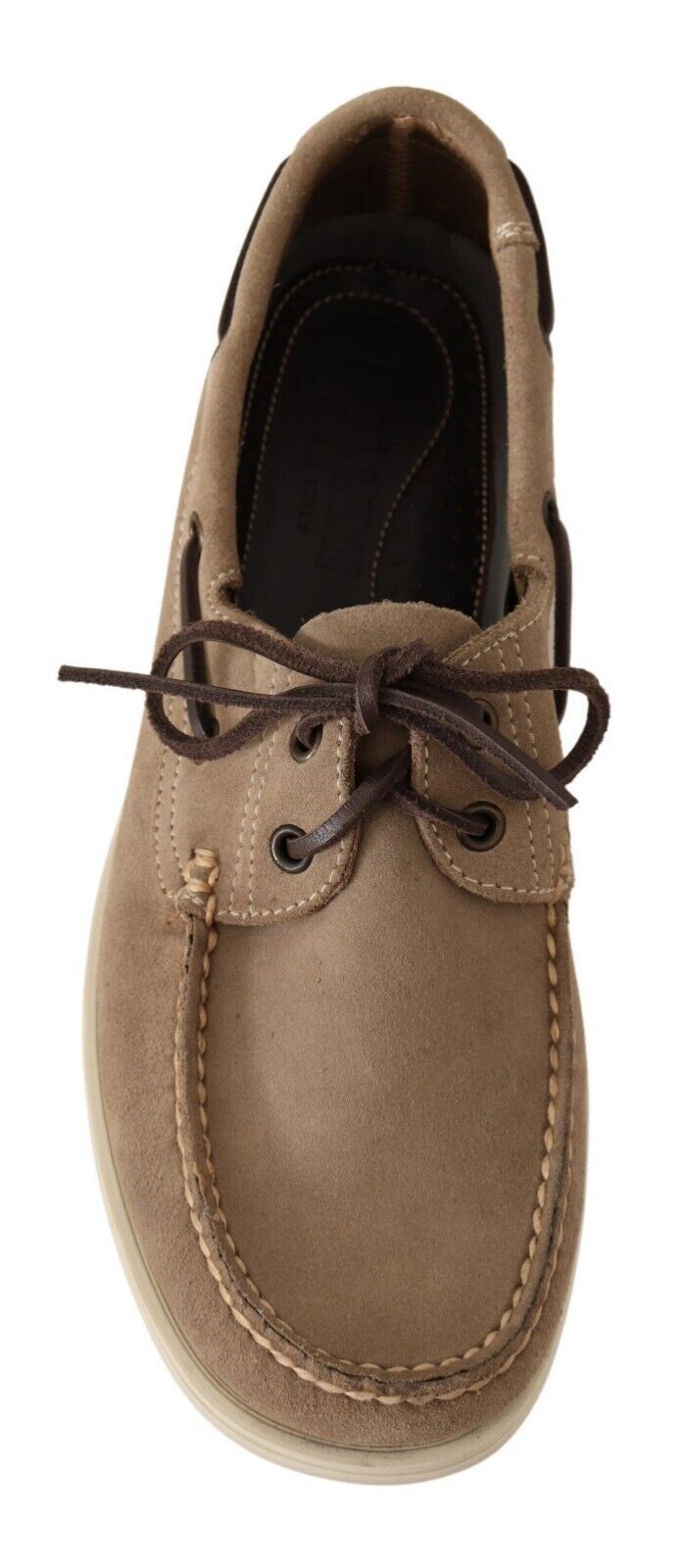 Beige Suede Low Top Moccasin Loafers Casual Men Shoes