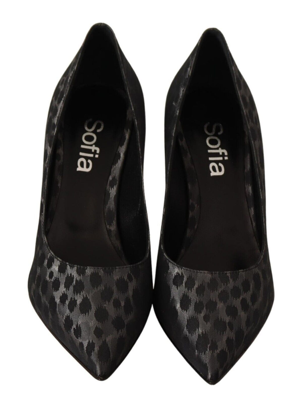 Schwarze Leo-Leder Stiletto Pumps