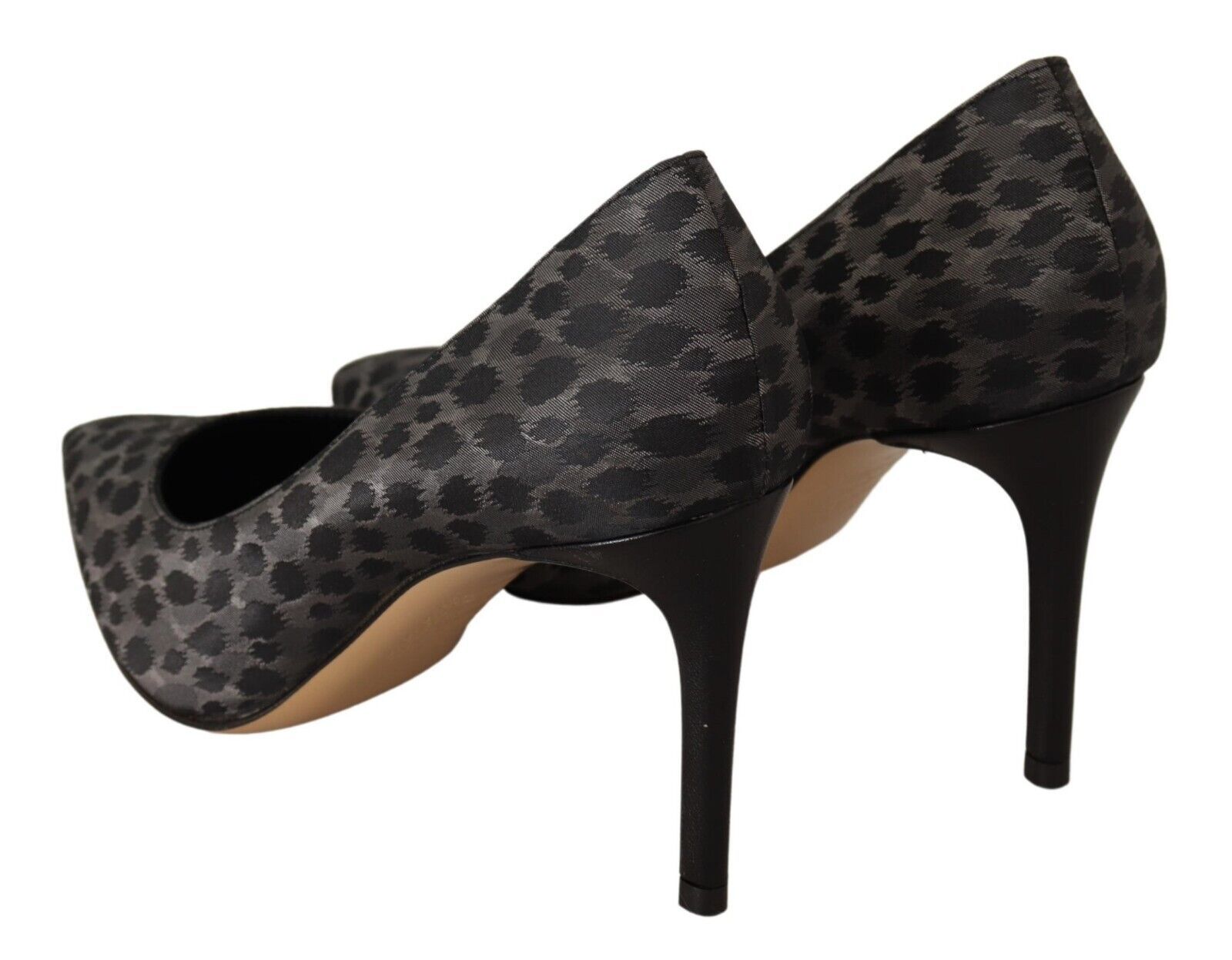 Schwarze Leo-Leder Stiletto Pumps