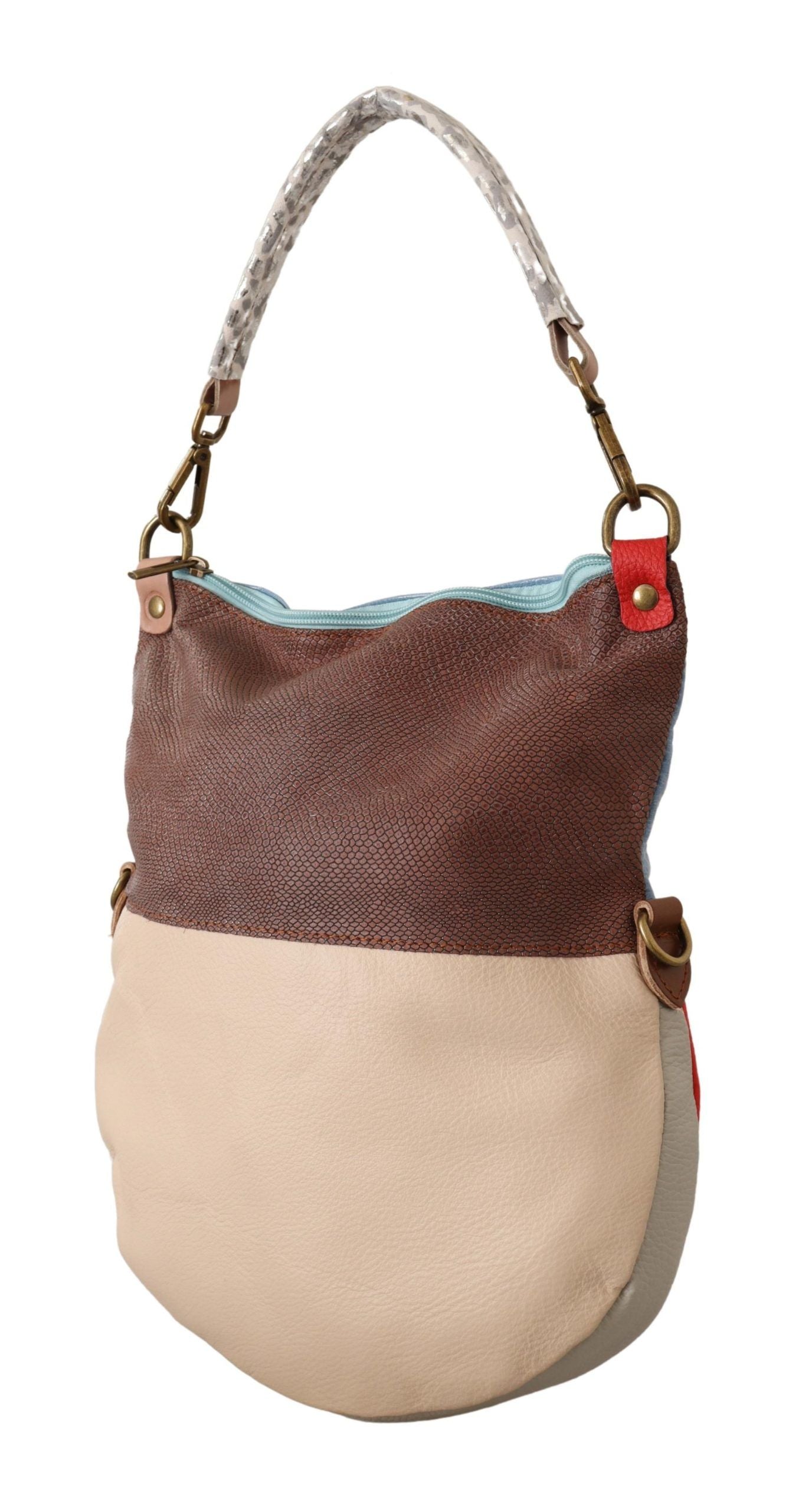 Borsa a Tracolla da Donna in Vera Pelle Multicolore